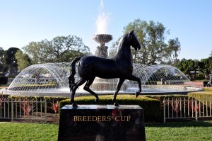 Breeders Cup Statue, Santa Anita Race Track, Arcadia, CA - 2013-12-29