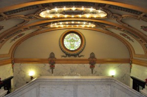 State Capitol (Stain Glass on Third to Fourth Floor Stairway), Jackson, MS - 2013-12-11