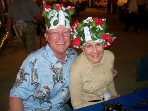 2013-12-31 - Dick and Debbie (Crazy Hats - a), New Year's Eve at Santa Anita Race Track, Arcadia, CA