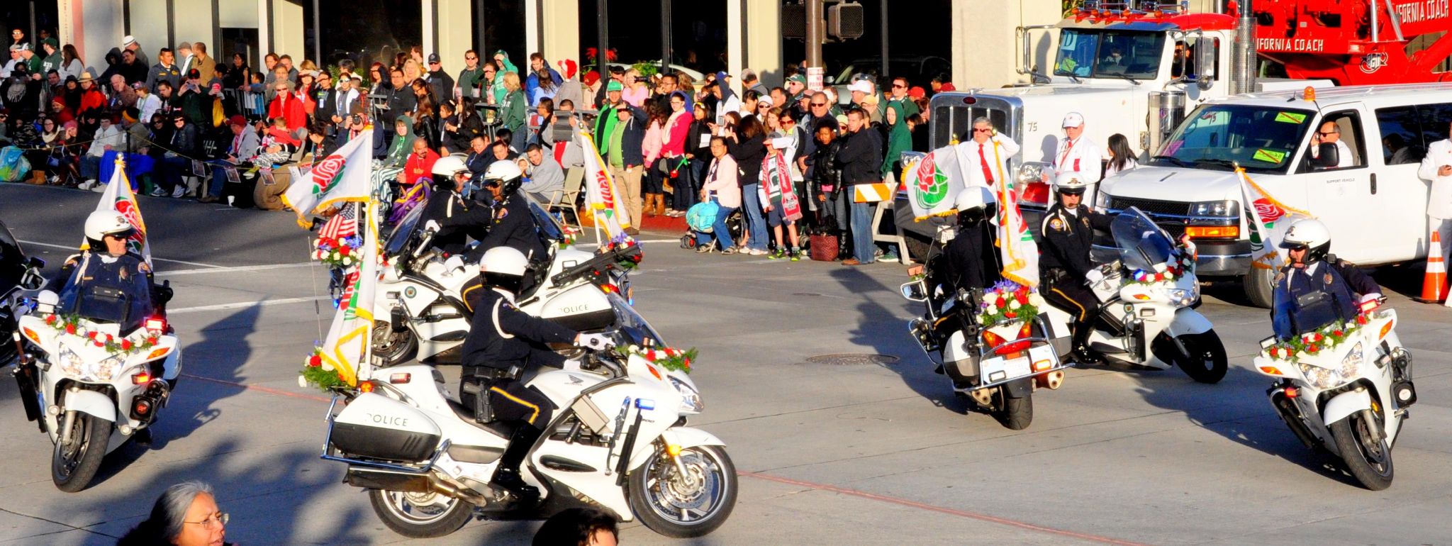 LA Police Precision Motorcycle Team (b), Tournament of Roses Parade, Pasadena, CA - 2014-01-01