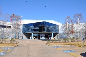 Lyndon Baynes Johnson Space Center Entrance, Houston, YX - 2014-01-15