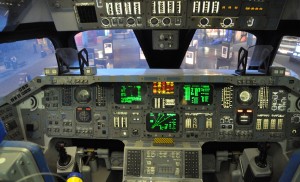 Mock-up of Space Shuttle Cockpit ... Looks like you'd have to be a "Rocket Scientist" to operate this vehicle