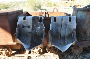 Ore pouches carried by horses and mule