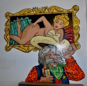 Superstition Saloon Men's Room Wall Art (d), Tortilla Flats,. AZ - 2014-01-04