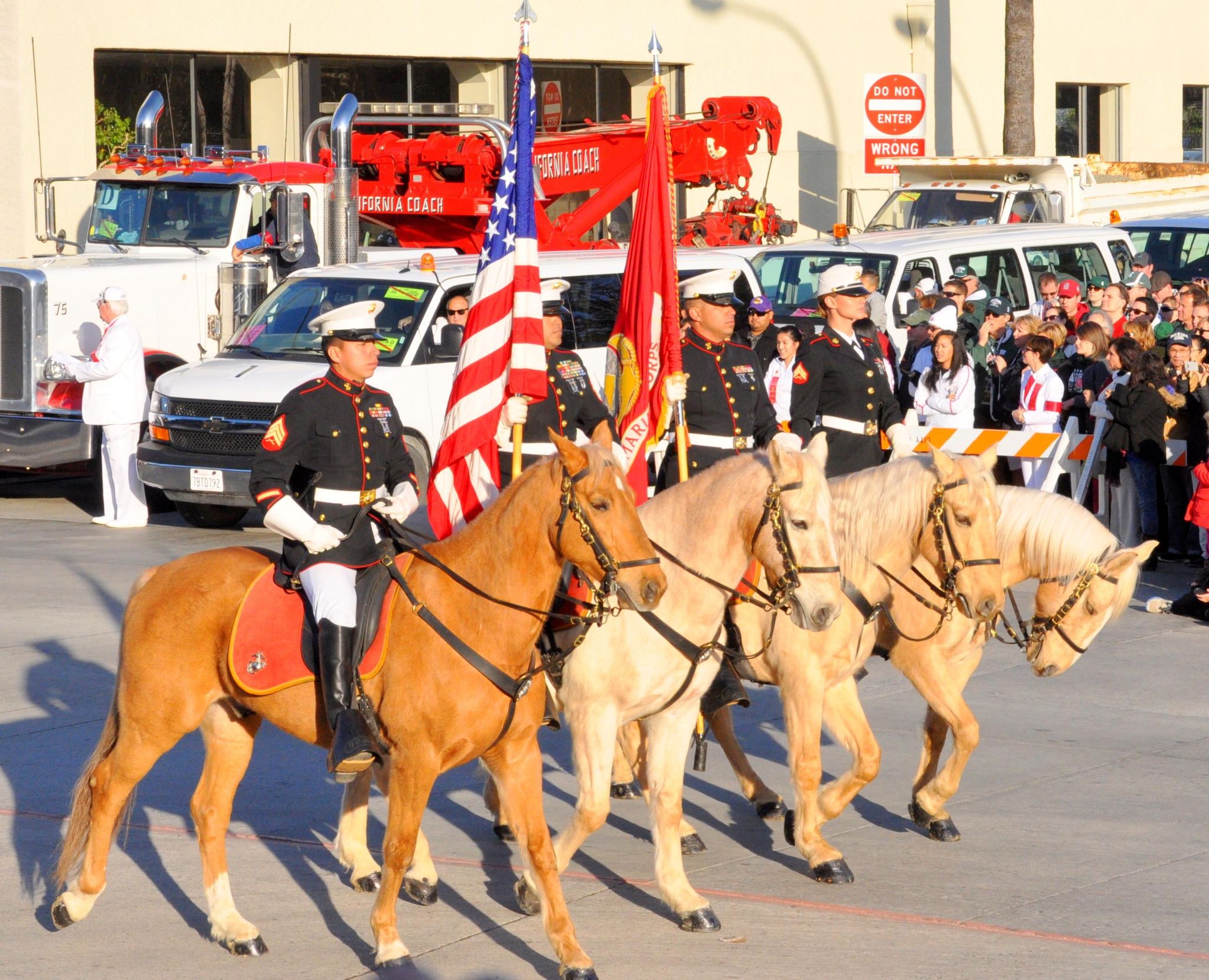 USMC Color Guard (b), Tournament of Roses Parade, Pasadena, CA - 2014-01-01