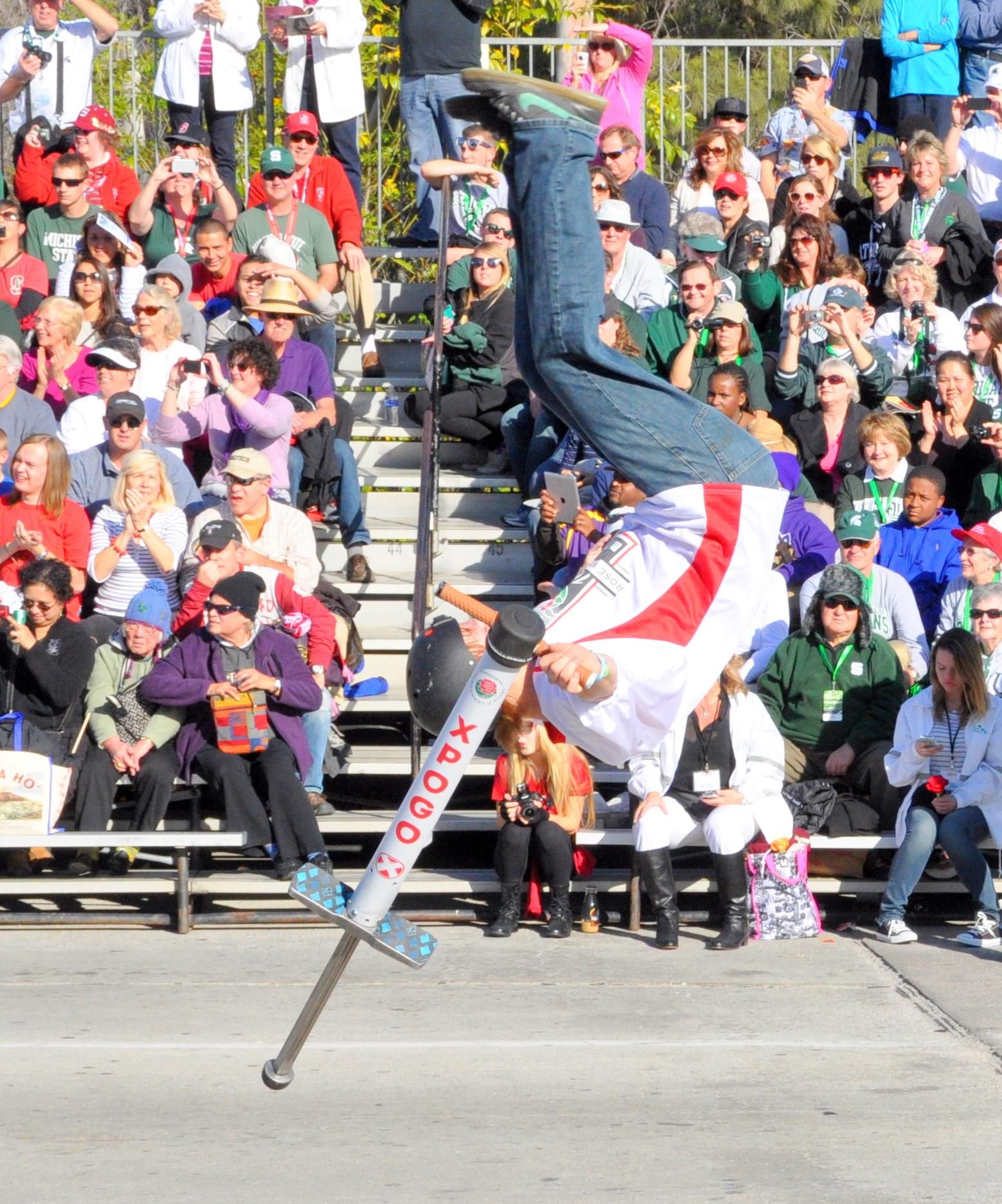 Xpogo Stunt Team (b), Tournament of Roses Parade, Pasadena, CA - 2014-01-01