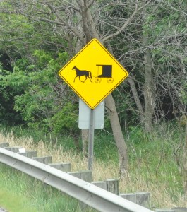 Amish Buggy Road Sign, North of Shreve, OH  2014-07-27