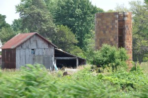 Decaying Barn and Silo, Ypsilanti, MI - 2014-07-27