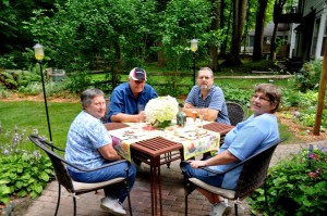 Suanne & Bob Moon and John & Leslie Wilhelm, Bill Irvine's Backyard, Livonia, MI - 2014-07-29