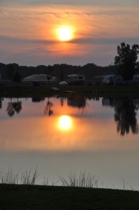 Sunset (a), Haas Lake RV Campground, New Hudson, MI - 2014-07-30 - Copy