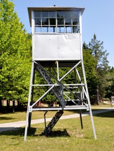  The Hale fire tower was one more than 140 located throughout the forests of northern Michigan. Between 100’ and 150’ high, they were manned by trained CCC lookouts to keep watch for smoke. Using binoculars, a compass and a telephone of radio, the lookouts tried to establish the location of smoke by triangulation and then call a fire officer on the ground to investigate. 