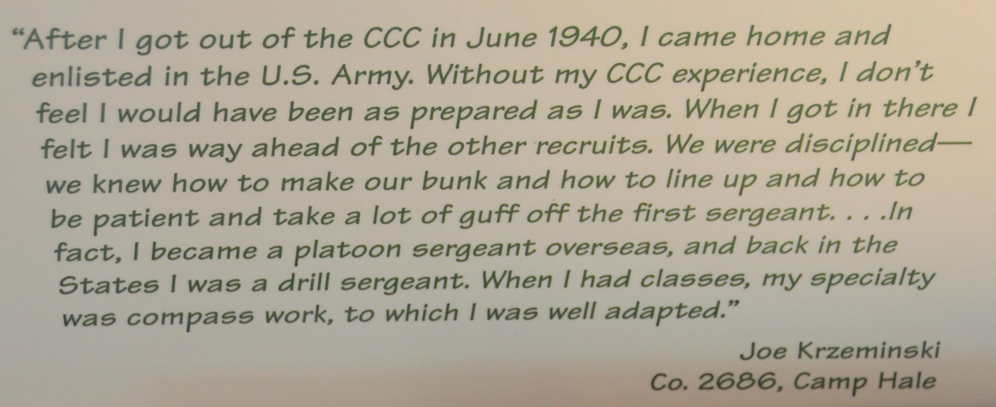 CCC Museum (What One Man Got from the Program), Roscommon,  - 2014-08-04