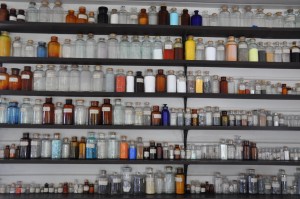  With the exception of arsenic and asbestos, all of the other chemicals Edison had in his laboratory are on display in the precise locations as they sat on his shelves
