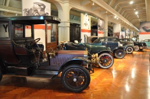 Henry Ford Museum (Line-up of Many Cars), Dearborn, MI - 2014-07-31