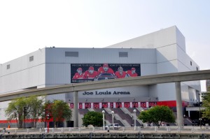 Joe Louis Arena from Diamond Queen, Detroit River, Detroit, MI - 2014-08-01