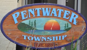 Pentwater Township Sign, Pentwater, MI - 2014-08-23