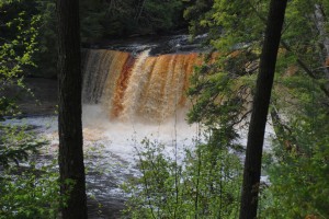 This photo taken on our 2011 trip through the Upper Peninsula … showing the vivid color of the tannin which was far less noticeable today