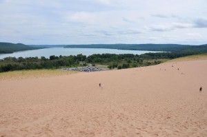 View from reaching the summit of a second dune