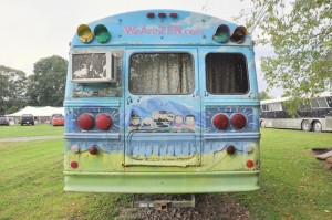 Blue [School] Bus (b), Pegasus Farm Campground, Elkin, WV - 2014-09-06