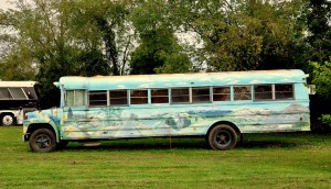 Blue [School] Bus (d), Pegasus Farm Campground, Elkin, WV - 2014-09-06