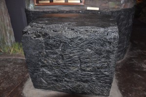 A block of bituminous coal, weighing nearly 4,000 pounds.