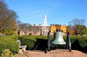 State House and Liberty Bell Replica, Dover, DE - 2014-11-10