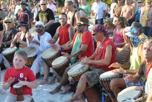 Beach Drummers (a), Siesta Beach, FL - 2015-04-05