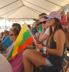 Fans with Lithuaniand Flag - Modern Pentathlon Wold Cup Finals, Sarasota, FL - 2016-05-07