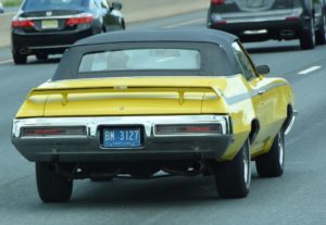 Yellow Buick GSX on I-95 in Maryland - 2016-05-15