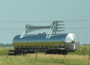 Fork on a Tank Car - Along I-65 - Northwestern Indiana - 2016-06-25