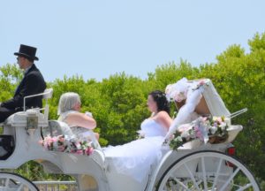 Newlyweds in Horse-drawn Carriage, Cape May, NJ - 2016-06-11