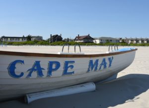 Rhythm of the Sea B&B behind Rescue Boat from the Beach, Cape May, NJ - 2016-06-09