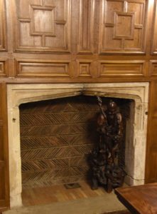 Salisbury (Dining Room Fireplace and Statue of Chinese Gof of Immortality), Des Moines, IA - 2016-06-30