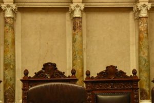 State Capitol (Supreme Court Chambers - French Benou Marble Columns), Madison, WI - 2016-06-27