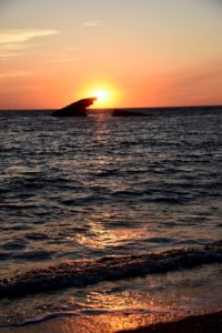 Sun Setting Behind Hull of the 'Atlantus' (g), Sunset Beach, Cape May, NJ - 2016-06-09