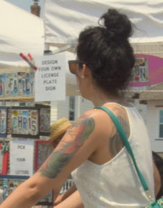 Tattooed Woman, Cape, May, NJ - 2106-06-11