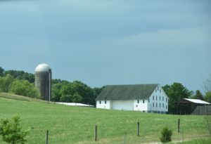 White Barn and Silo, I-76, Western PA - 2106-06-21