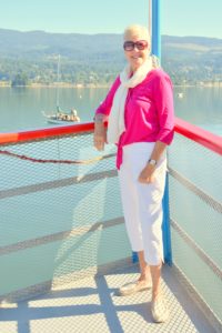 2016-07-24 - Debbie aboard the Columbia Gorge Sternwheeler, Cascade Locks, OR