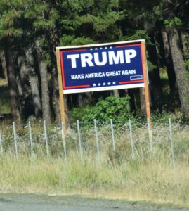 Donald Trump (for President) Sign, along I-90, West of Ellensburg, WA - 2016-07-19