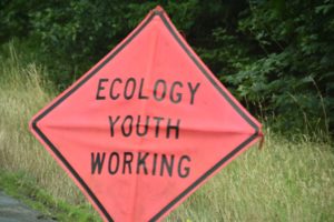 Ecology Youth Working Sign, I-90, West of Ellensburg, WA - 2016-07-19