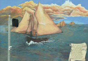 Sailing Building Mural, Astoria, OR - 2016-07-26