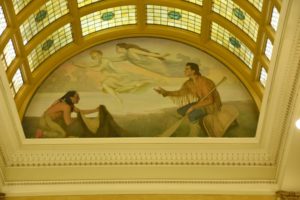 State Capitol (''Advent of Commerce'' at top of the Grand Staircase), Pierre, SD - 2106-07-05