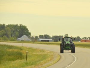 Tractor Headed Our Way, US-83, North of Pierre, Sd - 2106-07-06