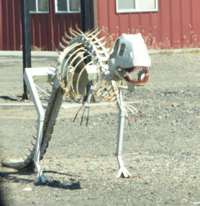 Welding Shop T-Rex Sculpture along US-95 Southwestern Idaho - 2106-07-15