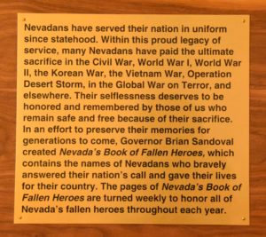 Nevada State Capitol (Nevada's Book of FallenHeros - Plaque), Carson City, NV - 2106-08-08