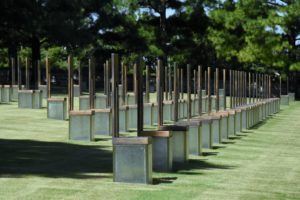 Oklahoma City National Memorial (Field of Empty Chairs - g), Oklaoma City, OI - 2016-08-25