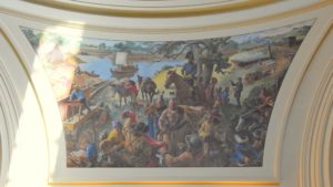 Oklahoma State Capitol (Painting - Frontier Trade - 1790-1830), Oklahoma City, OK - 2016-08-25