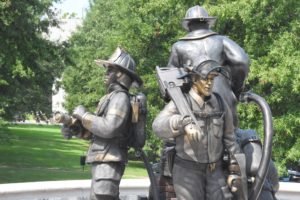State Capitol Grounds (Fire Fighters Memorial - b), Little Rock, AR - 2016-08-29
