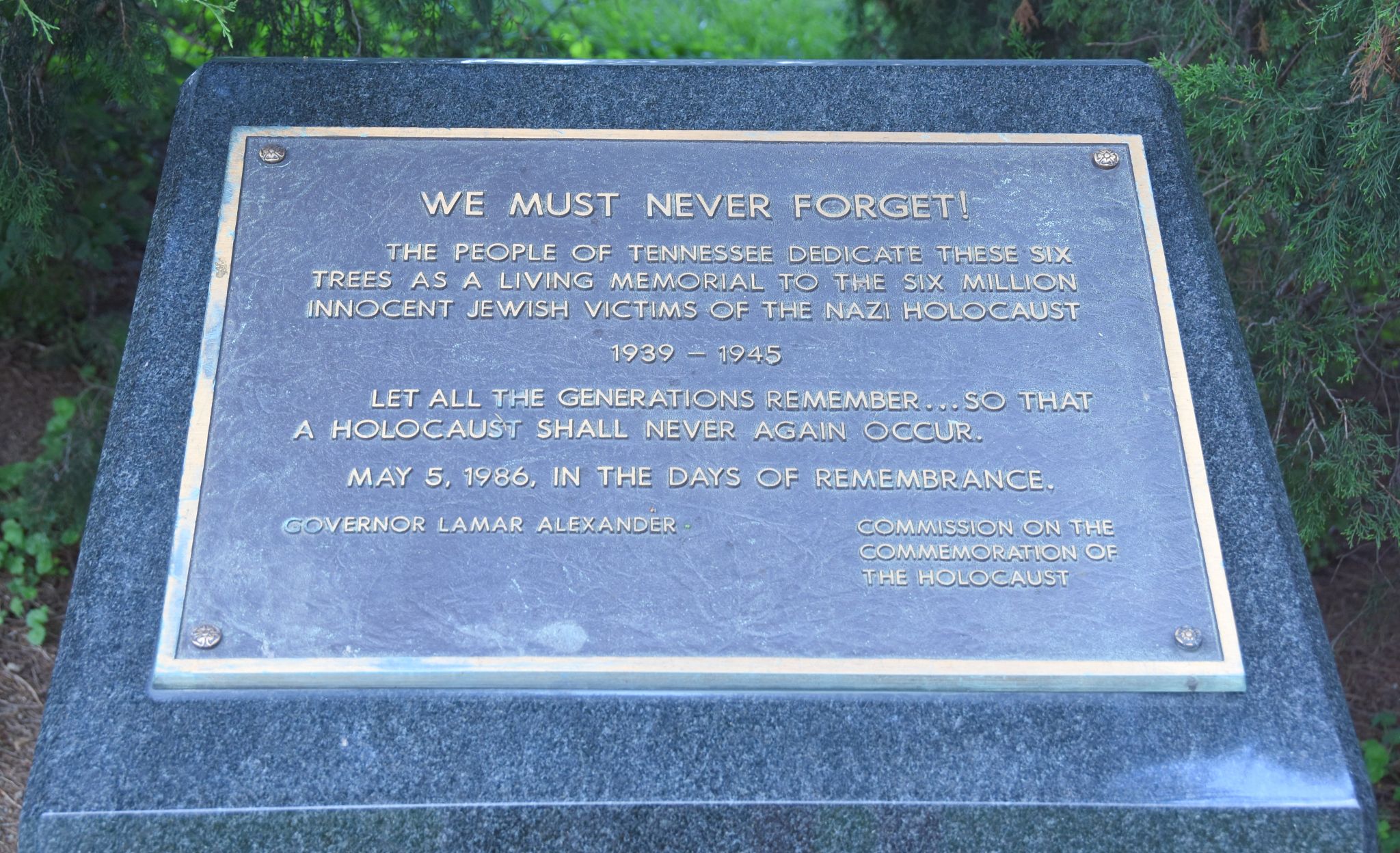 Tennessee State Capitol Grounds (Holocaust Memorial), Nashville, TN - 2016-09-01